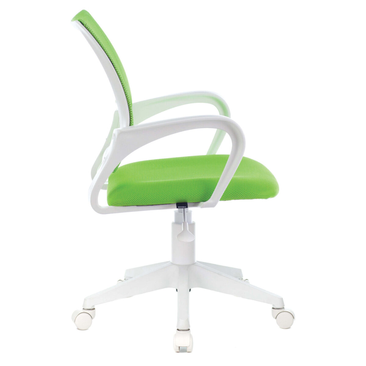 Кресло BRABIX "Fly MG-396W", с подлокотниками, пластик белый, сетка, салатовое, 532403, MG-396W_532403 — изображение 3