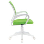 Кресло BRABIX "Fly MG-396W", с подлокотниками, пластик белый, сетка, салатовое, 532403, MG-396W_532403 — изображение 3