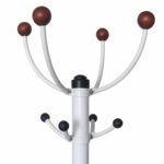 Вешалка-стойка "Квартет-З", 1,79 м, основание 40 см, 4 крючка + место для зонтов, металл, белая — изображение 3