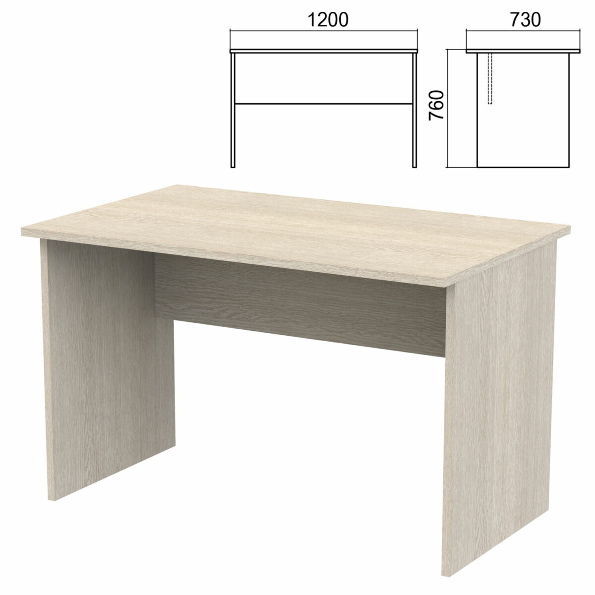 Стол письменный "Арго", 1200х730х760 мм, ясень шимо — изображение 1
