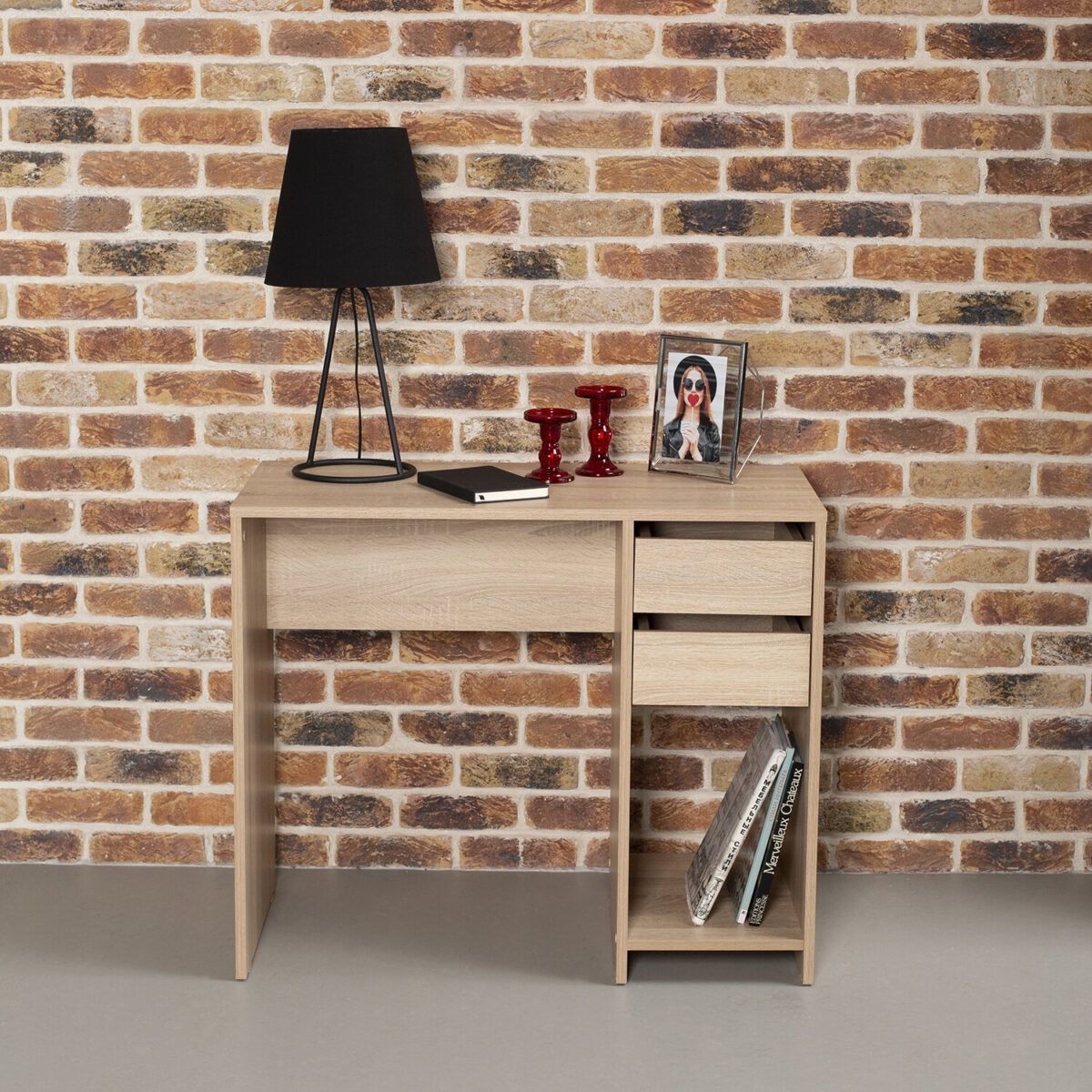 Стол письменный/компьютерный BRABIX "Scandi CD-017", 900х450х750 мм, 2 ящика, дуб сонома, 641895, ЦБ013706-2 — изображение 4