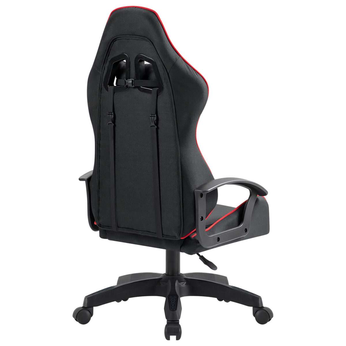 Кресло компьютерное DEFENDER "Kraken", 2 подушки, ткань, черное/красное, 64677 — изображение 6