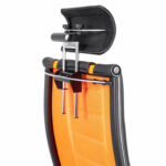 Кресло компьютерное МЕТТА "ErgoLife" 10 B2-160D, 2D-подголовник, экокожа/сетка, черное/оранжевое — изображение 10