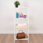 Стеллаж на металлокаркасе "Валенсия-14", 455х300х1205 мм, 4 полки, белый, СТВ14 Б — изображение 4