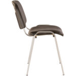 Стул для персонала и посетителей BRABIX "Iso CF-001", хромированный каркас, кожзам черный, 531424 — изображение 3