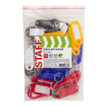 Бирки для ключей КОМПЛЕКТ 50 ШТ., длина 50 мм, инфо-окно 30х15 мм, АССОРТИ, STAFF, 237489 — изображение 2