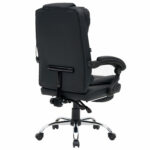 Кресло офисное CROMEX (КРОМЕКС) "Chill MS-005", с функцией вибромассажа, подножка, экокожа, черное, 532958 — изображение 2