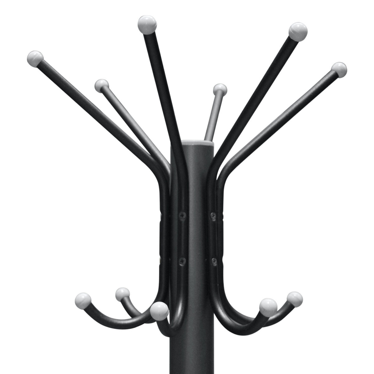 Вешалка-стойка SHT-CR450, 1,86 м, диск 37 см, 6 крючков + 4 дополнительных, металл/мрамор, черная, В1-50 — изображение 2