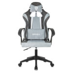 Кресло компьютерное BRABIX "Forcer GM-127", 2 подушки, ткань, серое/светло-голубое, 533214 — изображение 3