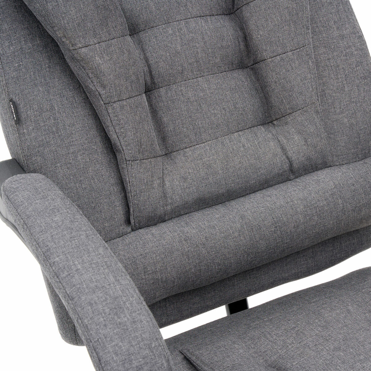 Кресло офисное CROMEX (КРОМЕКС) "Chill MS-005", с функцией вибромассажа, подножка, ткань, серое, 532959 — изображение 11