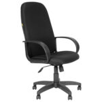 Кресло офисное СН 279, высокая спинка, с подлокотниками, черное, 1138105 — изображение 2