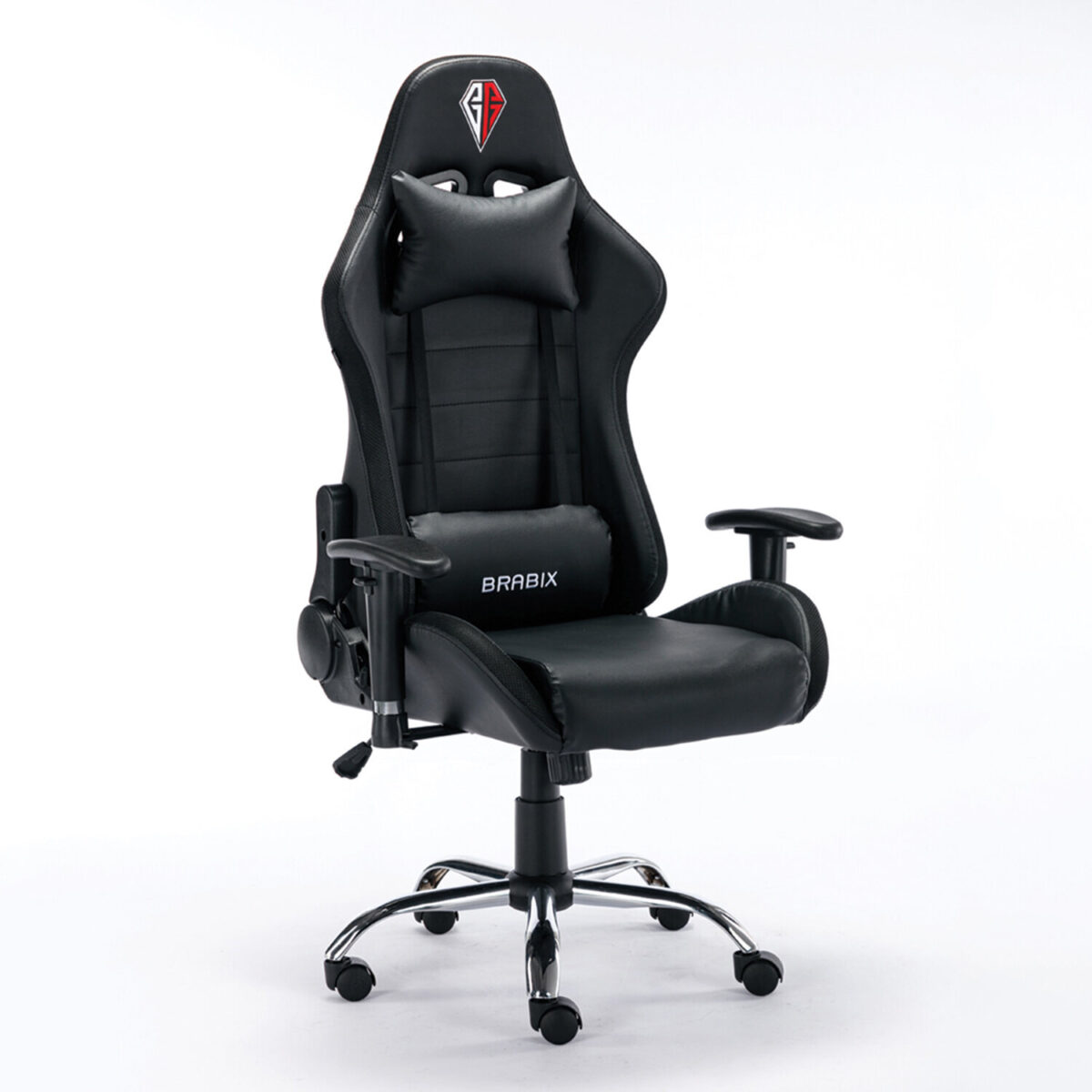 Кресло компьютерное BRABIX "Lumen GM-150 RGB", подсветка, две подушки, экокожа, черное, 532801 — изображение 2