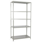 Стойки MS (2550 мм), КОМПЛЕКТ 4 шт. для металлического стеллажа, цвет серый — изображение 2