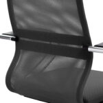 Кресло офисное МЕТТА "SU-B-8" хром, ткань-сетка, сиденье мягкое, черное — изображение 14