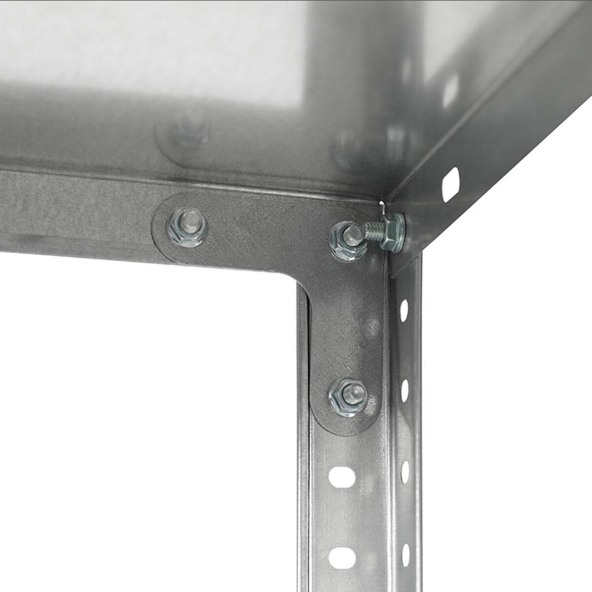 Стеллаж металлический ПРАКТИК "ES" облегченный (1450х750х300 мм), 4 полки, оцинкованная сталь, S24099033458 — изображение 9