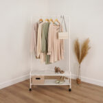 Вешалка для плечиков "Валенсия-32М", 1620х915х300 мм, 2 полки, передвижная, металл, белая, ВГВ32М Б — изображение 4