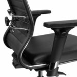 Кресло МЕТТА "ErgoLife" 10 B1-117D, хром, синхромеханизм, 2D-подлокотники, экокожа, черное — изображение 6