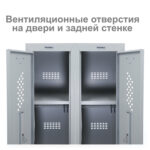 Шкаф металлический для одежды BRABIX "LK 11-40", УСИЛЕННЫЙ, 1 секция, 1830х400х500 мм, 20 кг, 291130, S230BR403102 — изображение 4