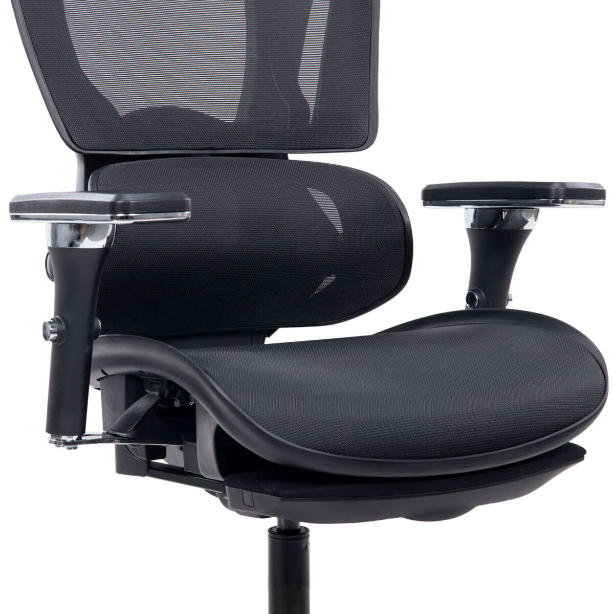 Кресло ATRONE (АТРОН) "Optimus ER-707", адаптивный механизм со слайдером, сетка, черный/серый, 532967 — изображение 14