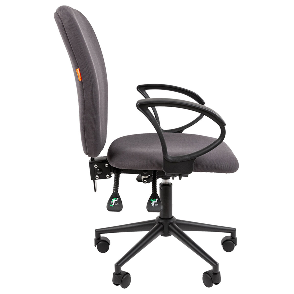 Кресло офисное Chairman CH 9801, пятилучие металл, ткань, серое, 7150936 — изображение 4