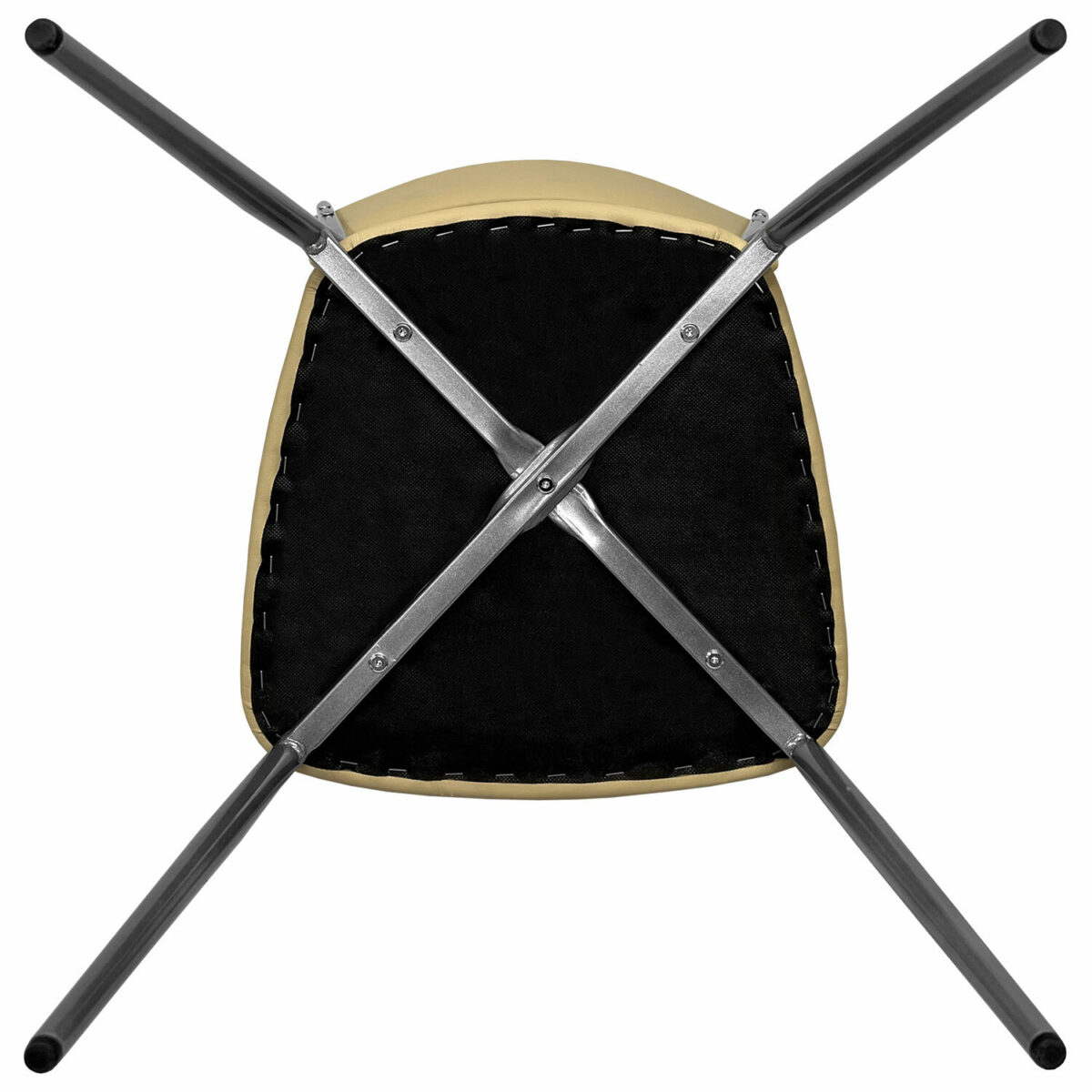 Стул для столовых, кафе, дома РС23, серебристый каркас, экокожа бежевая — изображение 7