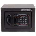 Сейф мебельный BRABIX "SF-140EL", 140х195х140 мм, электронный замок, черный, 291141, S103BR210214 — изображение 4