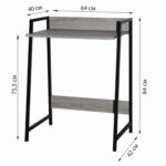 Стол на металлокаркасе BRABIX "LOFT CD-003", 640х420х840 мм, цвет дуб антик, 641216 — изображение 5