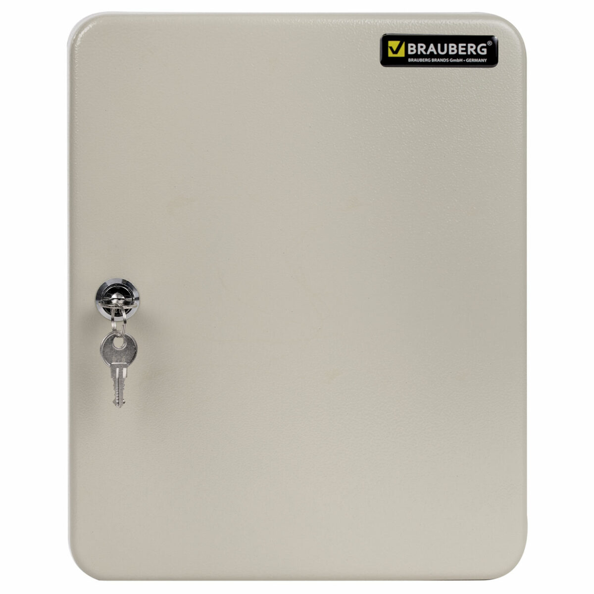 Шкафчик (Ключница) на 90 ключей BRAUBERG, 300х240х80 мм, с замком, +90 брелоков, серый, 290339 — изображение 4