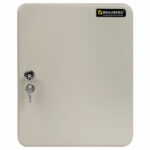 Шкафчик (Ключница) на 90 ключей BRAUBERG, 300х240х80 мм, с замком, +90 брелоков, серый, 290339 — изображение 4