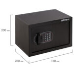 Сейф мебельный BRABIX "SF-200EL", 200х310х200 мм, электронный замок, черный, 291145, S103BR211214 — изображение 6