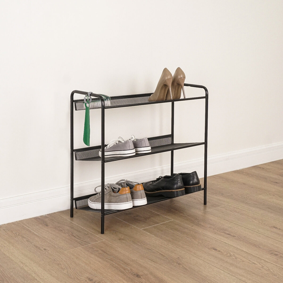 Полка для обуви "Женева-23", 645х270х600 мм, 3 полки, металл, чёрная, ПДО Ж23 Ч — изображение 4