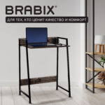 Стол на металлокаркасе BRABIX "LOFT CD-003", 640х420х840 мм, цвет морёный дуб, 641215 — изображение 11