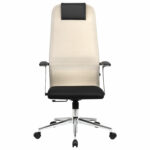 Кресло офисное BRABIX PREMIUM "Ultimate EX-801" хром, плотная двойная сетка Х2, черное/бежевое, 532919 — изображение 4