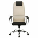 Кресло офисное BRABIX PREMIUM "Ultimate EX-800" хром, плотная двойная сетка Х2, черное/бежевое, 532913 — изображение 5