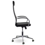 Кресло офисное BRABIX "Pilot EX-610 CH" premium, хром, кожзам, черное, 532418 — изображение 3