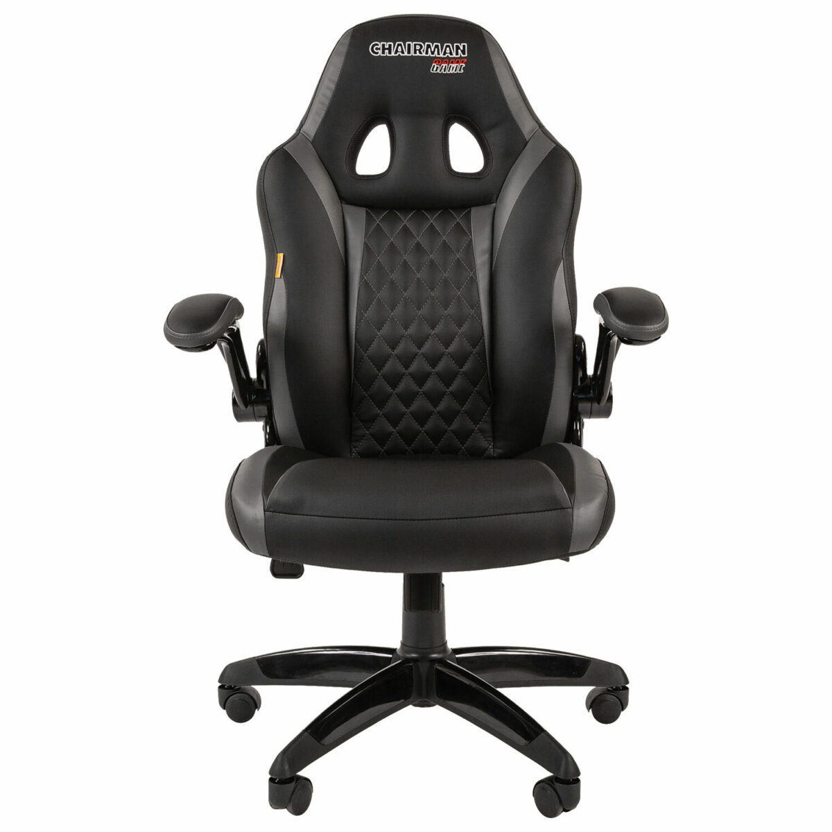 Кресло компьютерное СН GAME 15, экокожа, черное/серое, 7022780 — изображение 3