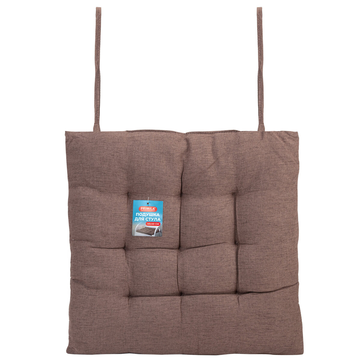 Подушка на стул "РОГОЖКА", 40x40 см, полиэстер, коричневая, PRIMILA (ПРИМИЛА) LUX, 700501 — изображение 2