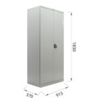 Шкаф металлический офисный BRABIX "MK 18/91/37", 1830х915х370 мм, 45 кг, 4 полки, разборный, 291135, S204BR180102 — изображение 8