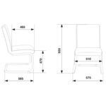 Кресло для приемных и переговорных CH-250-V, хром, экокожа, черное, 1098331 — изображение 2