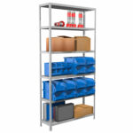 Стеллаж металлический BRABIX "MS 220/40-6", 2200х1000х400 мм, 6 полок, 291374 — изображение 3