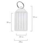 Бирки для ключей КОМПЛЕКТ 20 ШТ., длина 55 мм, инфо-окно 39х22 мм, ПРОЗРАЧНЫЕ, BRAUBERG, 237496 — изображение 8