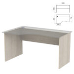 Стол эргономичный ЧАСТЬ 2 "Арго", 1400х900х760 мм, левый/правый, ясень шимо