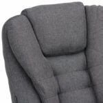 Кресло офисное CROMEX (КРОМЕКС) "Chill MS-005", с функцией вибромассажа, подножка, ткань, серое, 532959 — изображение 10