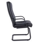 Кресло для приемных и переговорных "Атлант", кожа, черное — изображение 5