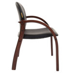 Кресло для приемных и переговорных CH-659, экокожа, черное матовое, 6066646 — изображение 2