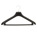 Вешалка-плечики, размер 48-50, пластик, анатомическая, перекладина, крючки для бретелей, черный, С024/С044 — изображение 3