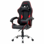 Кресло компьютерное CROMEX (КРОМЕКС) "Joker GM-125", две подушки, экокожа, черное/красное, 532954 — изображение 6