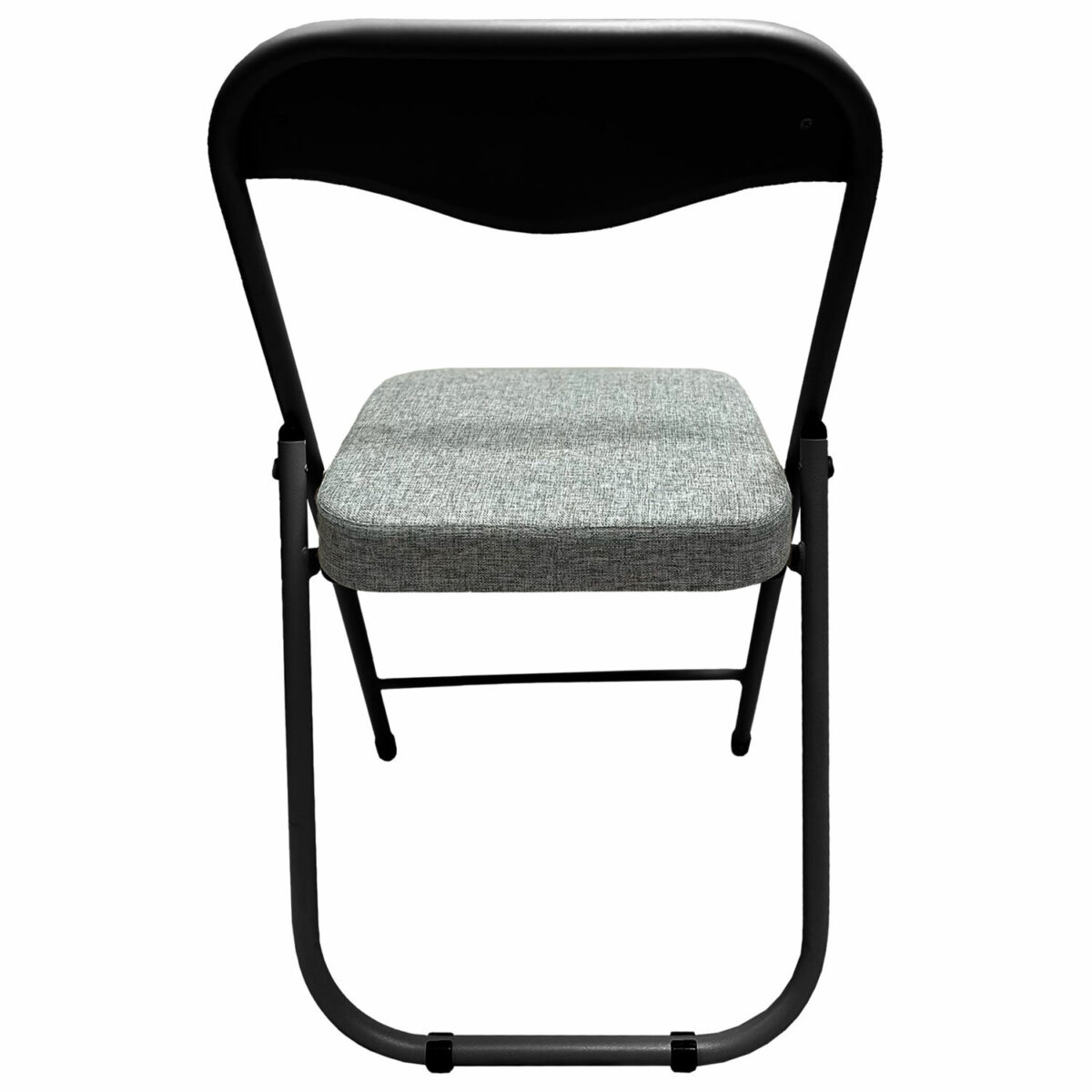 Стул складной для дома и офиса РС04К комфорт, черный каркас, рогожка светло-серая — изображение 4