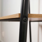 Стеллаж на металлокаркасе "Скандинавия-14", 450х385х1470 мм, 4 полки ЛДСП, черный/дуб, CТCП14 Ч — изображение 5