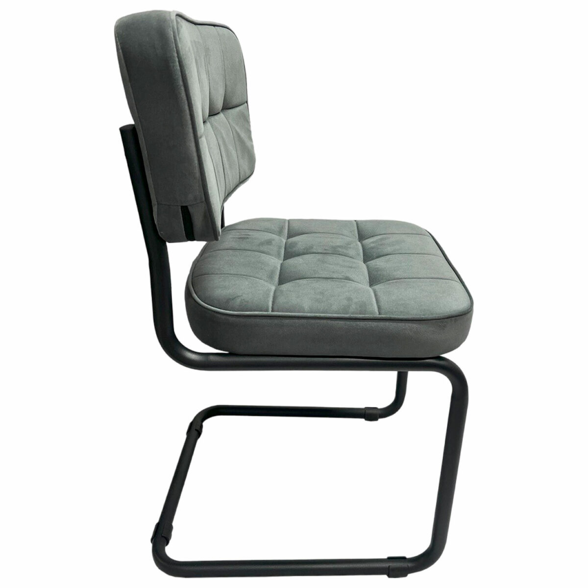 Стулья КОМПЛЕКТ 2 шт., РС14М, черный каркас, велюр, графит, разобранные — изображение 5
